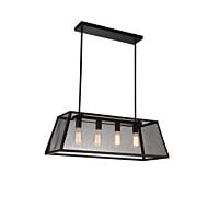 CWI Macleay 4 Light Down Chandelier With Black Finish