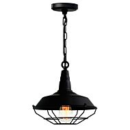 CWI Morgan 1 Light Down Mini Pendant With Black Finish