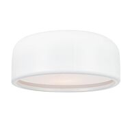 CWI Campton 2 Light Drum Shade Flush Mount With White Finish