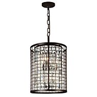 CWI Meghna 6 Light Up Chandelier With Brown Finish