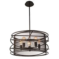 CWI Darya 5 Light Up Pendant With Brown Finish