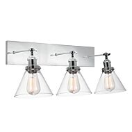 CWI Eustis 3 Light Wall Sconce With Polished Nickel Finish