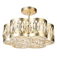 CWI Nova 6 Light Chandelier With Champagne Finish