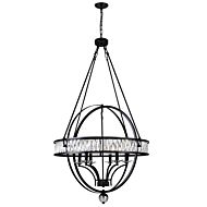 CWI Arkansas 6 Light Chandelier With Black Finish