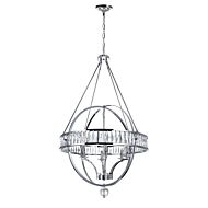 CWI Arkansas 6 Light Chandelier With Chrome Finish