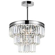 CWI Weiss 5 Light Down Chandelier With Chrome Finish