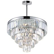 CWI Weiss 12 Light Down Chandelier With Chrome Finish