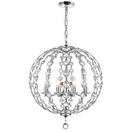 CWI Esia 8 Light Chandelier With Chrome Finish