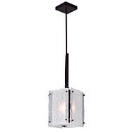 CWI Assunta 1 Light Pendant With Black Finish