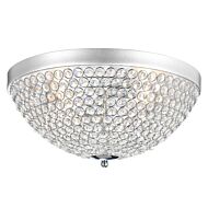 CWI Globe 4 Light Bowl Flush Mount With Chrome Finish