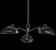 Matteo Droid 3 Light Pendant Light In Bronze & Brushed Gold