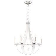 Crystal Empire 6-Light Chandelier in Black