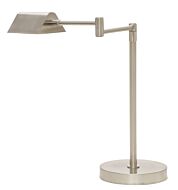 Delta 1-Light LED Table Lamp in Satin Nickel