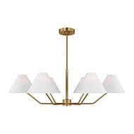 Burke 6-Light Chandelier in Satin Brass