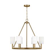 Egmont 6-Light Chandelier in Satin Brass