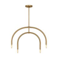 Hadden 4-Light Chandelier in Satin Brass