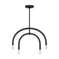 Hadden 4-Light Chandelier in Midnight Black