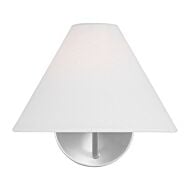 Burke 1-Light Bathroom Vanity Light in Brushed Steel