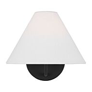 Burke 1-Light Bathroom Vanity Light in Midnight Black