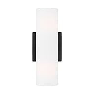 Capalino 2-Light Wall Sconce in Midnight Black