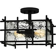 Daphne 2-Light Semi-Flush Mount in Matte Black