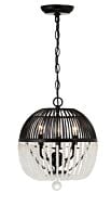 Duval 3-Light Mini Chandelier in Matte Black