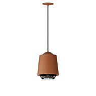 Phoenix 1-Light LED Pendant in Brick with Black