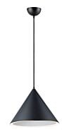 Abyss 1-Light LED Pendant in Black