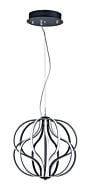 Aura 1-Light LED Pendant in Black