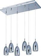 ET2 Bullet 6 Light Pendant in Polished Chrome