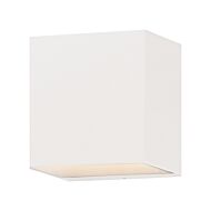 Blok 1-Light LED Outdoor Wall Sconce in White