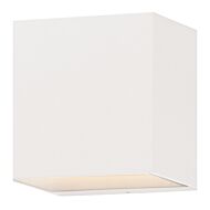 Blok 2-Light LED Outdoor Wall Sconce in White