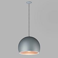 Palla 1-Light LED Pendant in Dark Grey with Coffee