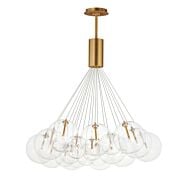 Burst 20-Light LED Pendant in Gold