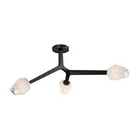 Blossom 3-Light LED Flush Mount in Black