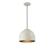 Foster 1-Light LED Pendant in Gray with Black