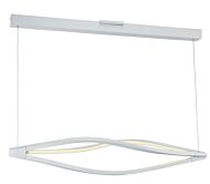 ET2 Cyclone LED 42.25 Inch 3 Light Matte White Linear Pendant in Matte White