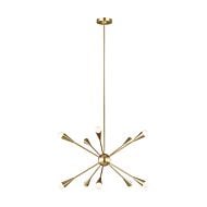 Jax 10 Light Chandelier in Burnished Brass by Ellen Degeneres