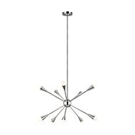 Jax 10 Light Chandelier in Polished Nickel by Ellen Degeneres