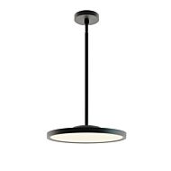 Edge Round Large LED Pendant in Black