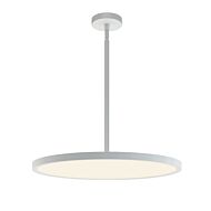 Edge Round Large LED Pendant in White