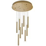 Eli LED Pendant in Satin Brass