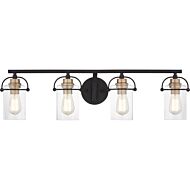 Emerson 4-Light Bathroom Vanity Light in Matte Black