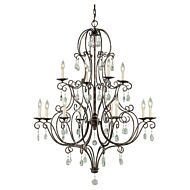 Feiss Chateau Collection 12 Light Two Tier Chandelier in Bronze