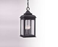 Troy Henry Street 3 Light 19 Inch Pendant Light in Colonial Iron