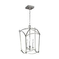 Thayer 3 Light Foyer Light in Polished Nickel by Sean Lavin