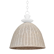 Kahn 1-Light Pendant in Gesso White