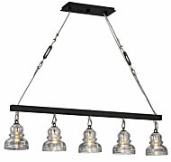 Troy Menlo Park 5 Light 6 Inch Kitchen Island Light in Deep Bronze