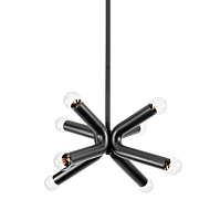 Dash 8-Light Chandelier in Soft Black