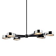 Allisio 6-Light Linear Pendant in Carbide Black Chrome